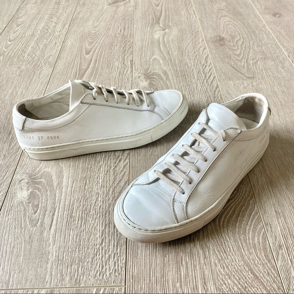 WOMEN BY COMMON PROJECTS WHITE LACE SNEAKERS 37 /7 - Picture 1 of 5